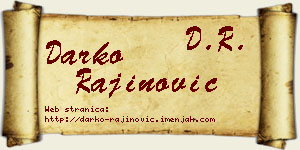 Darko Rajinović vizit kartica